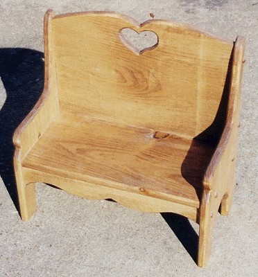 wooden doll bench